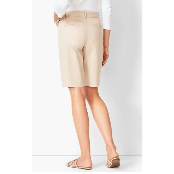 NWT Talbots Simply Flattering Bermuda Shorts Womens 16P Khaki Tan 9.5” High Rise - Picture 2 of 12